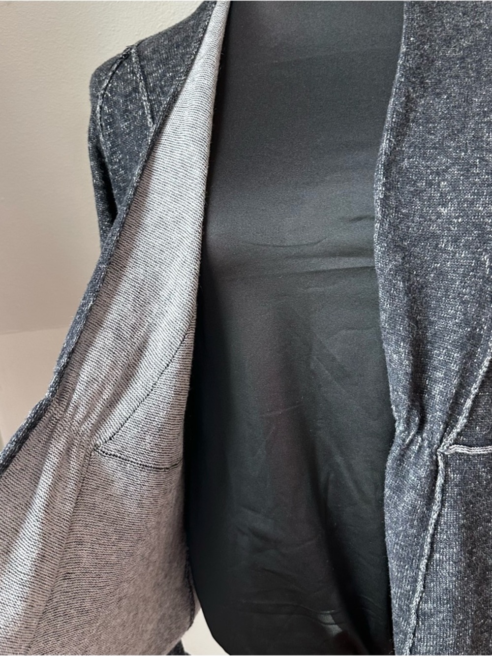 Aventura Clothing Cardigan Size L Gray Cotton Cashmere Open Front Lightweight - Picture 7 of 16